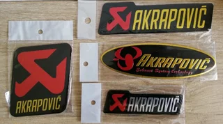 Akrapovic aluminium heat resistant exhaust badges stickers plates