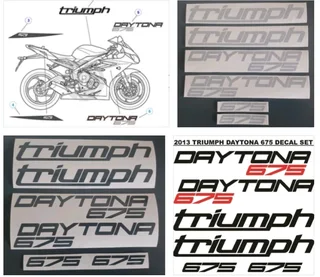 2013 Triumph Daytona 675 decals stickers/ vinyl graphics sets