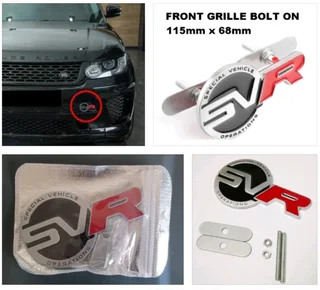 Range Rover SVR front grille & back badges
