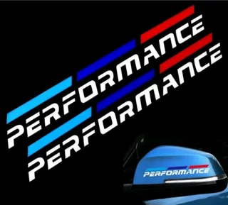 BMW Performance wing mirror stickers decals