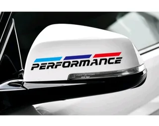 BMW Performance wing mirror stickers decals
