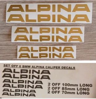 BMW Alpina brake caliper stickers decals sets