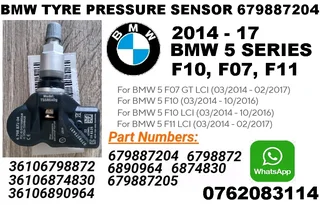 BMW 5 Series F10 tyre pressure monitor sensors/ TPMS