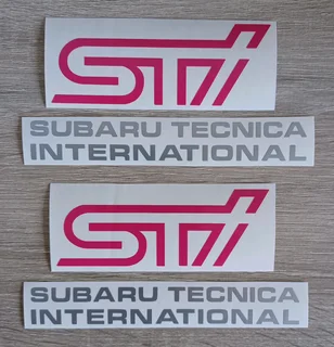 Subaru STI badges stickers wheel caps