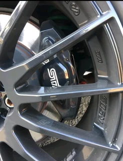 Subaru STI badges stickers wheel caps