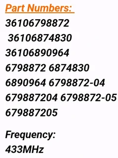 BMW X3 F25 tyre pressure monitor sensors