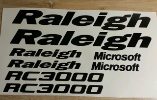 Raleigh bicycle frame stickers decals kits