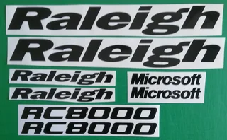 Raleigh bicycle frame stickers decals kits