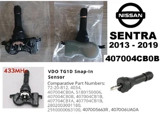 Nissan Sentra tyre pressure monitor sensor