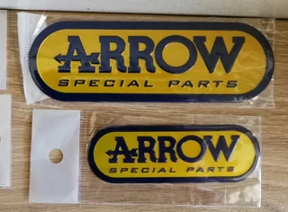 Arrow motorcycle exhaust stickers badges