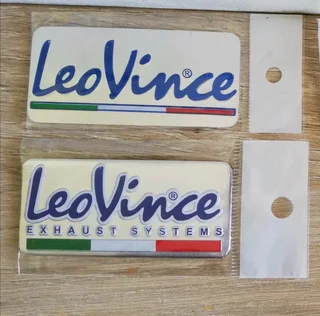 Leo Vince motorcycle exhaust stickers badges plates