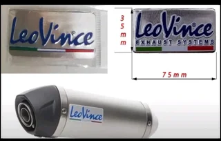 Leo Vince motorcycle exhaust stickers badges plates