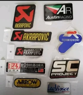 Leo Vince motorcycle exhaust stickers badges plates