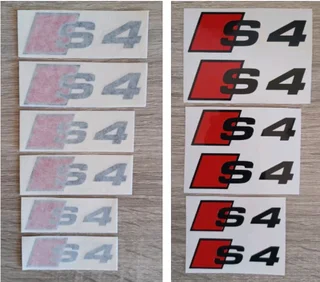 Audi S4 brake caliper decals stickers sets