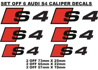 Audi S4 Caliper stickers decals kits
