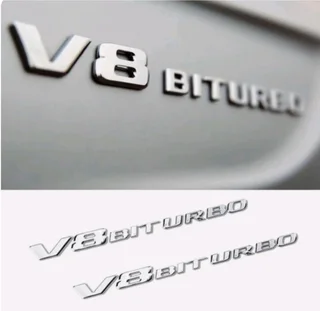 AMG V8 Biturbo side badges emblems