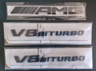AMG V8 Biturbo side badges emblems