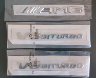 AMG V8 Biturbo side badges emblems