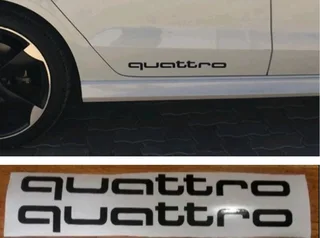 Audi Quattro lower door side stickers decals
