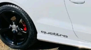 Audi Quattro lower door side stickers decals