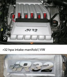 VW R32 intake Manifold Cover R32 badge
