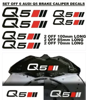 Audi Q5 and SQ5 brake caliper stickers decals sets