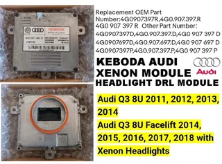 2011 - 18 Audi Q3 headlight xenon ballast DRL control module