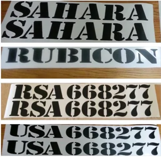 Jeep bonnet side stickers decals for all models