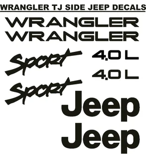 2003 - 06 Jeep TJ 4.0L side stickers decals