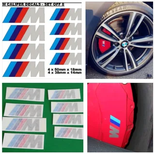 BMW M Logo brake caliper stickers decals vinyl graphics
