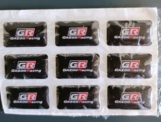 Toyota Gazoo GR side fender badges emblems stickers