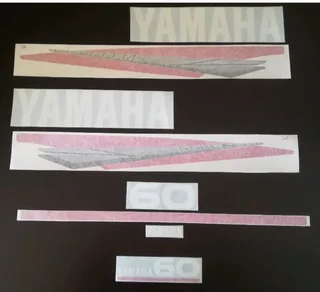 Yamaha 60 two stroke outboard motor cowl stickers decals vinyl graphics