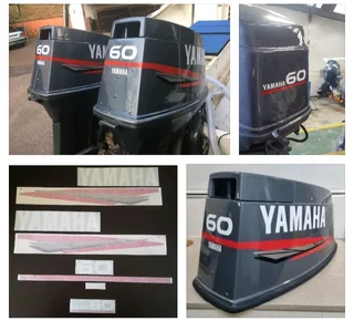Yamaha 60 two stroke motor stickers decals vinyl graphics sets