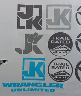 Jeep Wrangler side fender wing decals stickers