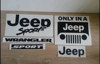Jeep Wrangler side fender wing decals stickers