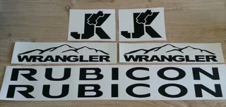 Jeep Wrangler side fender wing decals stickers
