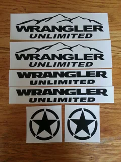 Jeep Wrangler side fender wing decals stickers