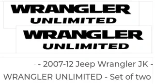 Wrangler JK Jeep side fender wing stickers decals