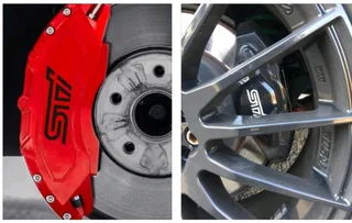 Subaru STI caliper stickers decals sets