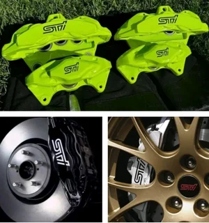 STI Subaru brake caliper decals stickers sets