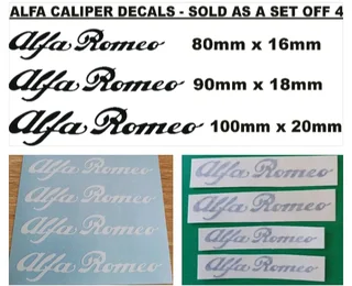 Alfa Romeo brake caliper stickers decals sets