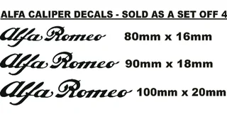 Alfa Romeo brake caliper stickers decals sets