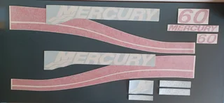 Mercury 60 Bigfoot outboard motor stickers decals kits