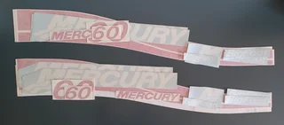 Mercury 60 Bigfoot outboard motor stickers decals kits