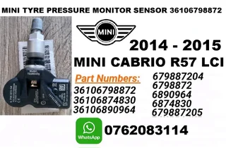 Mini R57 Cabrio tyre pressure monitor sensors TPMS