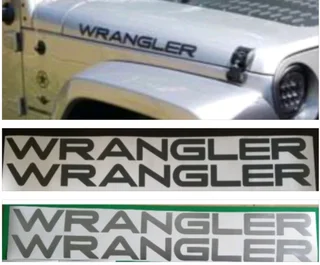 Wrangler jeep bonnet side decals stickers