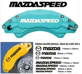 Mazda brake caliper decals stickers