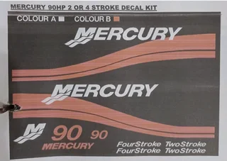 Mercury 90 Outboard motor stickers decals sets