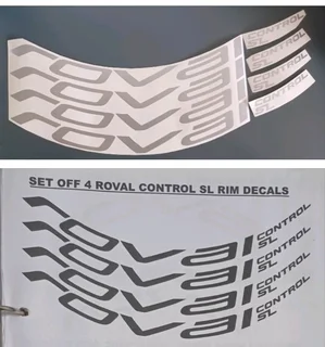 Roval bicycle wheel rim stickers decals sets