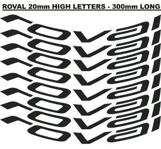 Roval bicycle wheel rim stickers decals sets